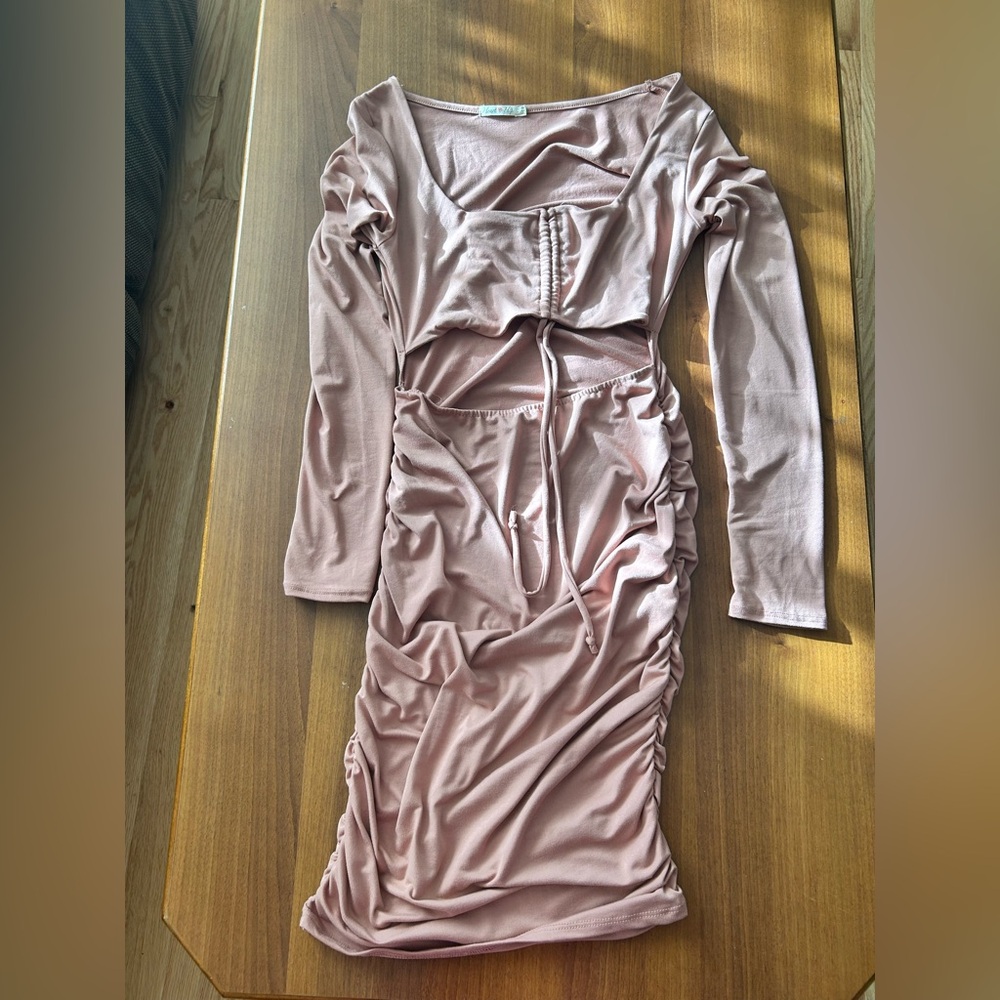 Heart Hips Blush Long Sleeve Dress